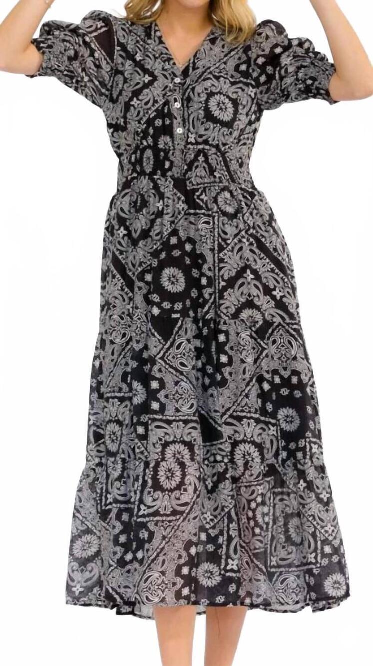NEW SUGARLIPS western bandana dress in black